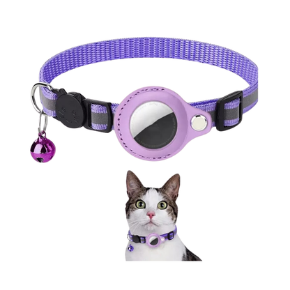 Coleira Com Capa Fixa para Airtag Rastreador Gps Guizo Pet Cães Gatos
